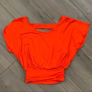 Bebe Flowy Open Back Top